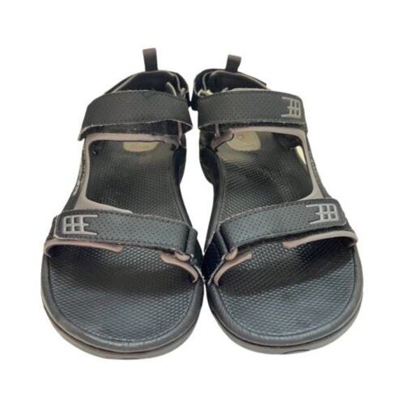Teva Minam Mens Size 8 Black Hiking Waterproof Outdoor Sandals